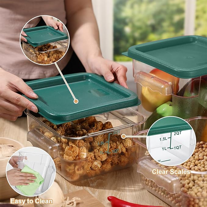 Barydat 4 Pcs Square Food Storage Containers - Image 5