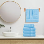 GLAMBURG Ultra Soft 6-Piece Hand Towel Set 16x28-100% Ringspun Cotton - Image 4