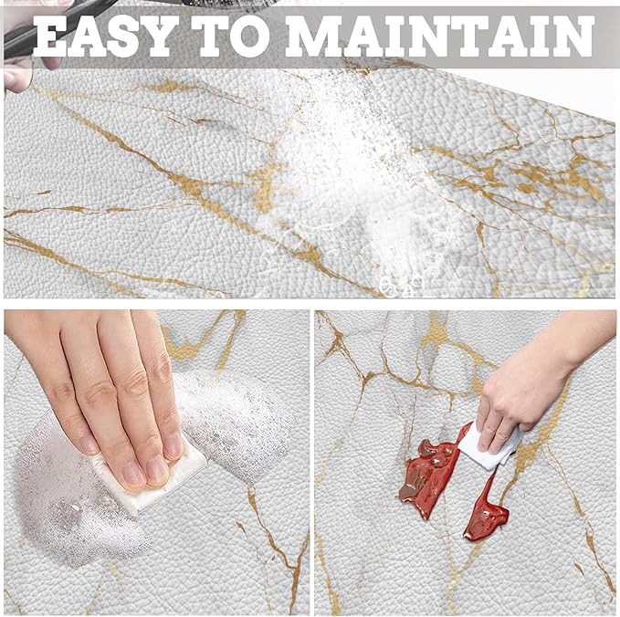 MCALK Marble White Coffee Mat for Kitchen Counter, Absorbent Kitchen Sink Mat - Image 4