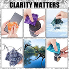 24 Pcs Microfiber Cleaning Cloth Paisley Elegant Flowers Design Glasses - Image 3