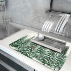 Winter Green Pine Tree Dish Drying Mat - Image 5