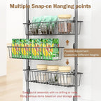 Delamu Over The Door Pantry Organizer, 5-Tier Pantry Door Organizers and Storage - Image 4