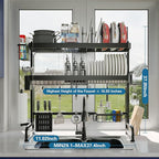 Over The Sink Dish Drying Rack, 3 Tier Adjustable Length Full Stainless Steel - Image 5