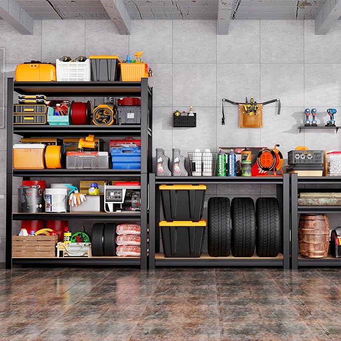 Garage Shelving,3 Tier Garage Storage Shelves,Adjustable Heavy Duty Metal Shelving Units and Storage Large Rack,Utility Steel Shelf For Shop Warehouse Industrial Pantry Basement Organizers 33"x35"x16" - Image 7