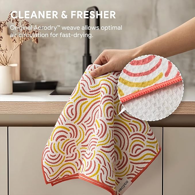RECYCO Waffle Kitchen Towel Set of 2 - Image 5