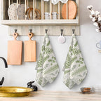 Cute Botanic Dish Towels for Drying Dishes, Absorbent Decorative Sage Green - Image 3