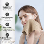 Microfiber Waffle Face Towels, 4 Pieces, Fast Drying, Lint Free 430 GSM - Image 4