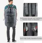 BeeGreen Gray Laundry Backpack w Adjustable Shoulder Straps & Drawstring - Image 4