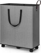 Laundry Basket with Wheels, Collapsible Laundry Baskets, Laundry Hamper with by Unknown