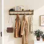 BAMEOS 35" L Wooden Coat Rack Wall Mount, Large Wall Coat Hooks - Image 7