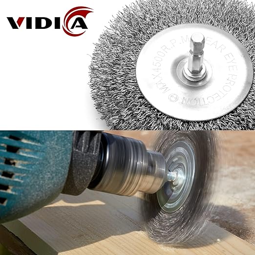 Wire Brush for Drill Set 9Pcs, Abrasive Wire Wheel for 1/4 Inch Hex Shank - Image 6