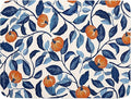 Autumn Pumpkin Dish Drying Mat for Kitchen Counter 18x24 Inch Blue and Orange by Kawani