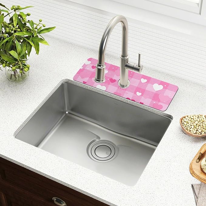 Kitchen Sink Splash Guard 1 PC 14.7 Inch Sink Faucet Mat Splash Guard - Image 6