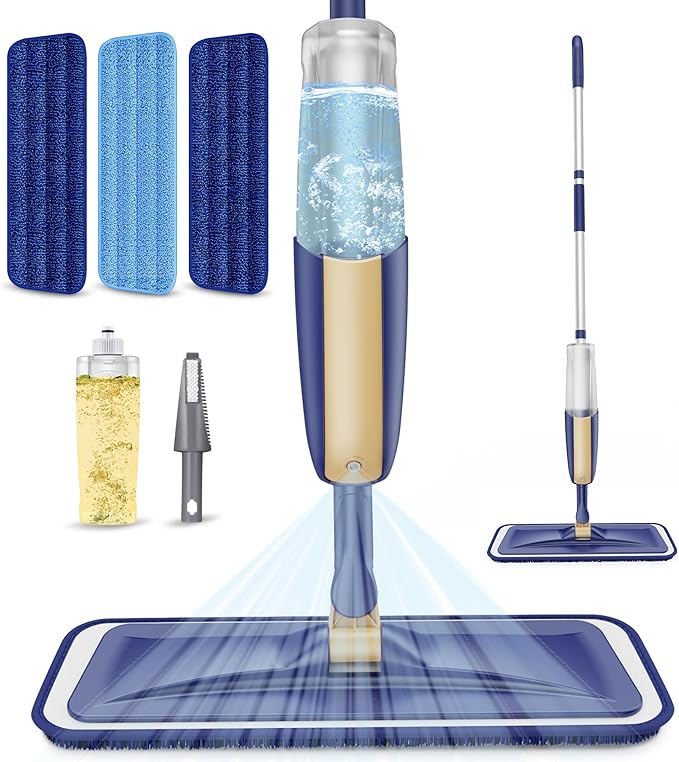 Spray Mops for Hardwood Floor Cleaning: MEXERRIS Wet Mops Dry Dust Mop by MEXERRIS