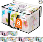 HomeHacks Clear Moving Bags Heavy Duty 8 Pack, Storage Bags by HomeHacks