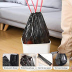 8 Gallon Trash Bags 120 Count Black Drawstring Garbage Bags - Image 5