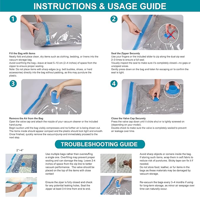 Cozy Essential Travel Vacuum Storage Bags - Image 7