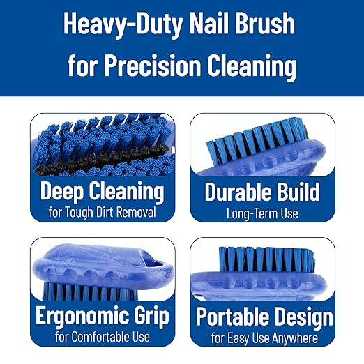 SPARTA Nail Scrub Brush Commercial-Grade, Heavy-Duty Hand and Fingernail Brush - Image 4