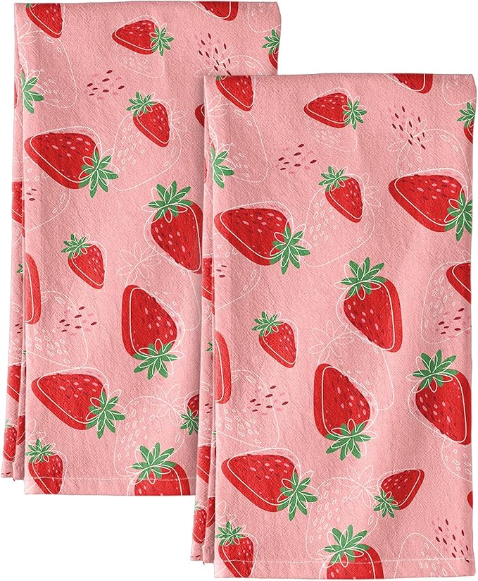 Flour Sack Kitchen Towels Set of 2-18x26 Cotton Dish Towels by MissAdola