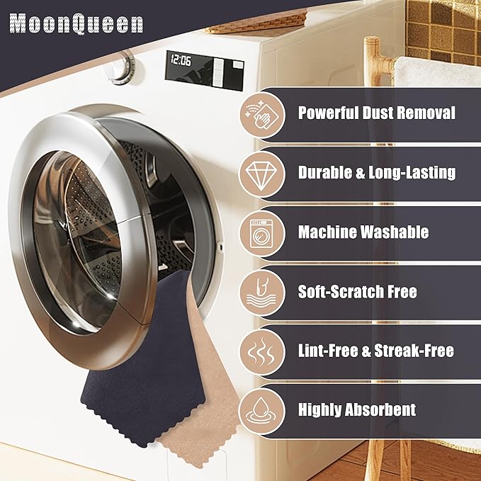 MOONQUEEN 72 Pack Microfiber Cleaning Cloth - Image 3