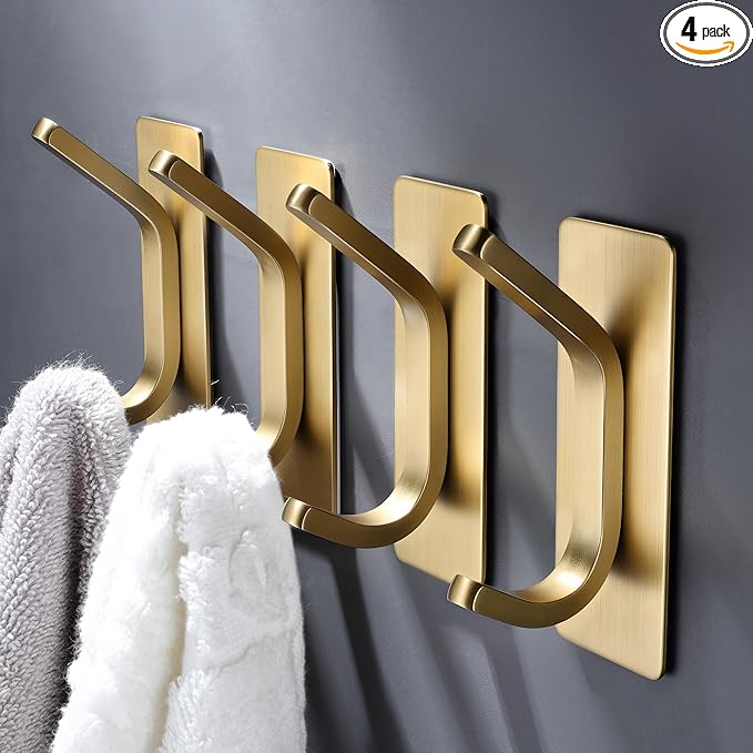 DELITON Gold Adhesive Hooks by DELITON