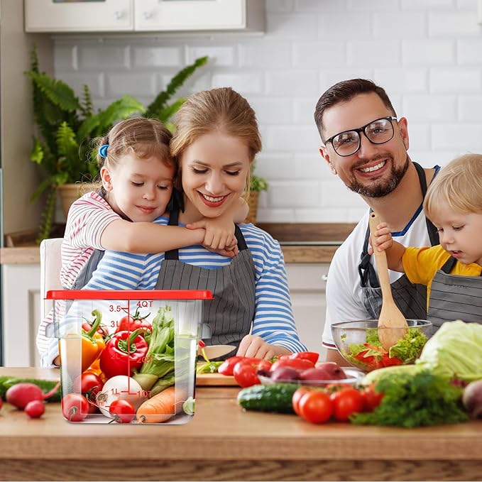 Barydat 4 Pcs Square Food Storage Containers - Image 7