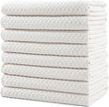 POLYTE Ultra Premium Microfiber Kitchen Dish Hand Towel Waffle Weave, 8 Pack by Polyte