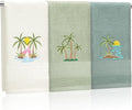 3 Pack Summer Palm Tree Hand Towels by Hahafelt