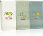 3 Pack Summer Palm Tree Hand Towels by Hahafelt