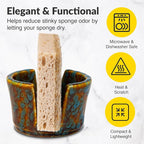 Elevated Lifestyle Ceramic Sponge Holder – Sink Caddy Organizer, Decorative - Image 2