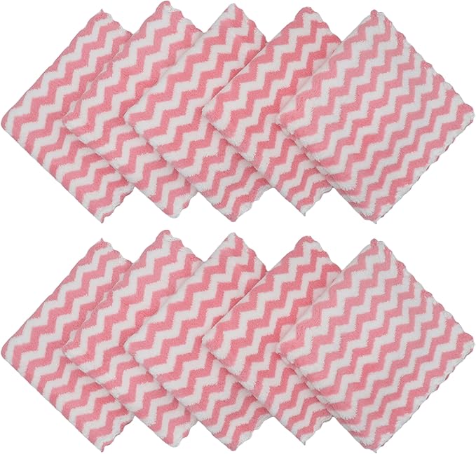 Microfiber Cleaning Cloth Lint Free Cleaning Rags, 10 Pack Fast Drying Dish Rags - Image 2