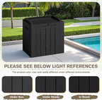 JUMMICO 31 Gallon Resin Deck Box Waterproof Indoor Outdoor Storage Boxes for Patio Furniture Cushions and Garden Tools (Black, 31gallon-2 Packs) - Image 3