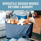 CleverMade Collapsible Laundry Basket 2 Pack – 60L Foldable Clothes Hamper - Image 5