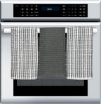 Thanksgiving Kitchen Towels- Set of 3 100% Cotton Solid Dark Gray and - Image 4