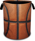 Basketball Laundry Basket Ball Texture Oxford Cloth Laundry Hamper by Unknown