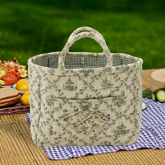 Quilted Fabric Storage Basket - Image 2