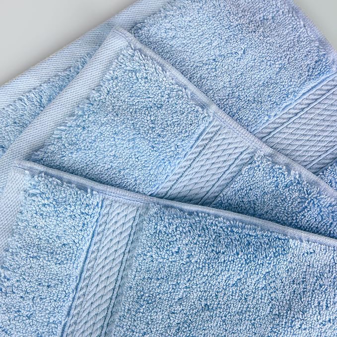 SUPERIOR Egyptian Cotton Pile 8 Piece Towel Set, Includes 2 Bath, 2 Hand - Image 7