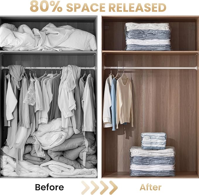 TAILI 8 Pack Vacuum Storage Bags, Cube Space Saver Bags Combo, Vacuum Seal Bags - Image 5