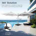 Best Choice Products 10ft Offset Cantilever Hanging Market Patio Umbrella, Smooth 360° Rotation, 8 Sturdy Ribs, Easy Adjustment - Fog Gray - Image 3