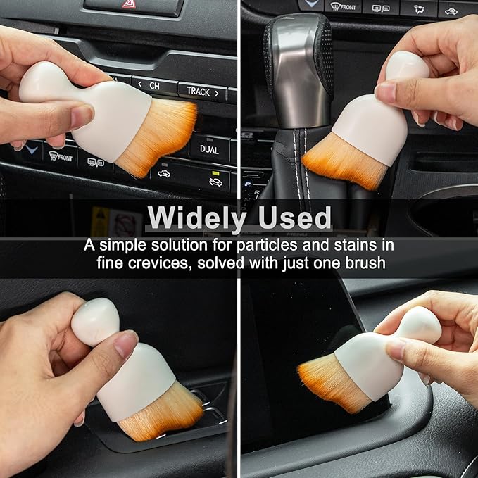 GaRhomxy Car Detailing Brushes, Car Interior Dust Sweeping Soft Brush, Soft - Image 5