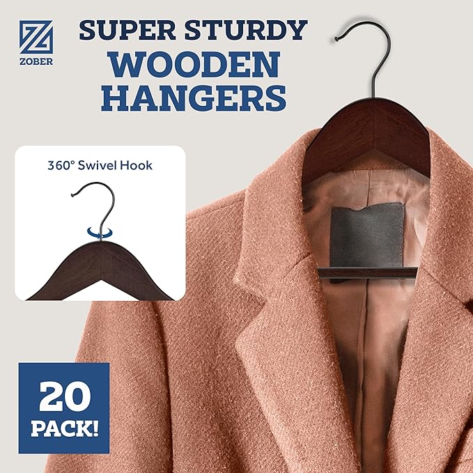 ZOBER Wooden Hangers - Image 2