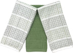 Sage Green Kitchen Dish Towels – Set of 3 100% Cotton Cloth Soft Cleaning by SerafinaHome