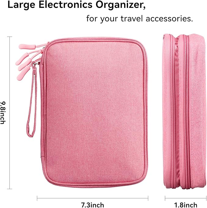 DDgro Electronic Cable Organizer Bag, Large Travel Cord Storage Case - Image 2