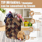 Wood Grain Laundry Basket, Foldable Tree Stump Laundry Hamper Tote Bag Dirty - Image 5