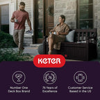 Keter Solana 70 Gallon Storage Bench Deck Box for Patio Storage, Front Porch Decor and Outdoor Seating – Perfect to Store Garden Tools and Pool Floats, Graphite - Image 12