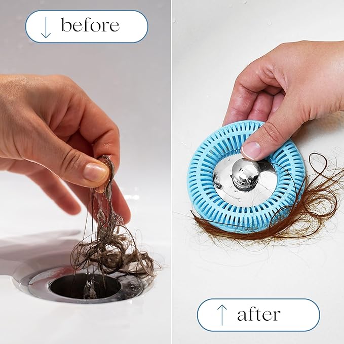 Hair Catcher for Shower Drain & Bathtub – TubRing Pop-Up Drain Protector & - Image 5