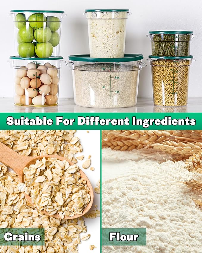 2QT&4QT NSF Round Food Storage Containers - Image 4