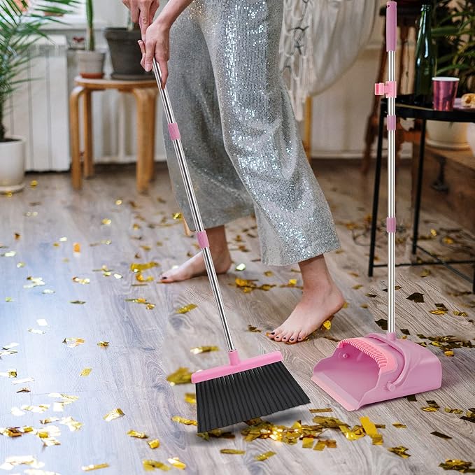 kelamayi Broom and Dustpan Set for Home, Indoor&Outdoor Sweeping, Stand Up - Image 5
