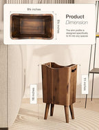 2 Gallons Wooden Trash Can 4 Legs - Image 2