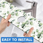 Watercolor Gold Eucalyptus Branch Dish Drying Mat - Image 6